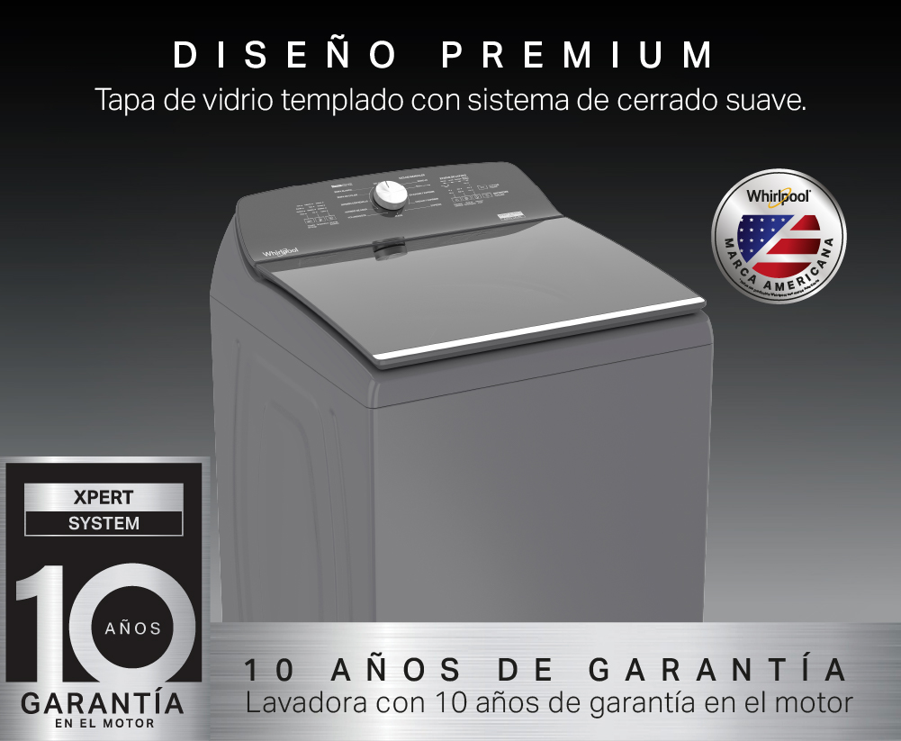 Nevecón 4 puertas Whirlpool con espacios adaptable y anaqueles convertibles de refrigerador a congelador.